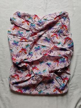 Handmade MINI Crib Sheet | 100% Cotton | Butterflies Flowers Pink Multicolor